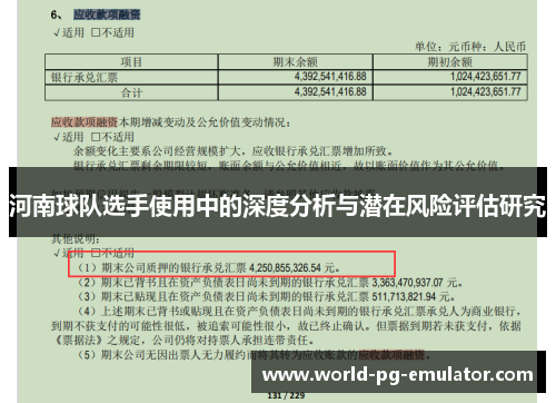河南球队选手使用中的深度分析与潜在风险评估研究