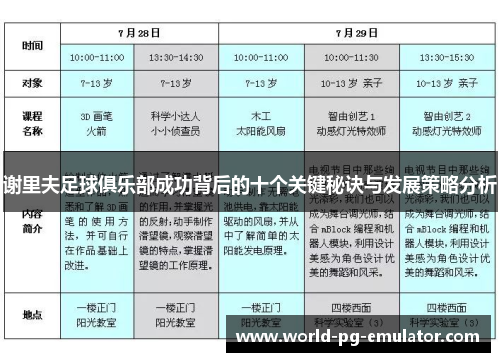 谢里夫足球俱乐部成功背后的十个关键秘诀与发展策略分析 谢里夫足球俱乐部成功背后的十个关键秘诀与发展策略分析